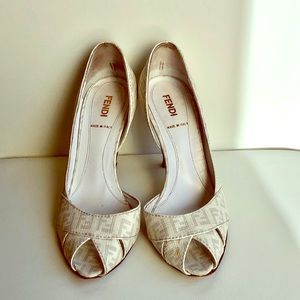 FENDI peep toe shoes size 6.5